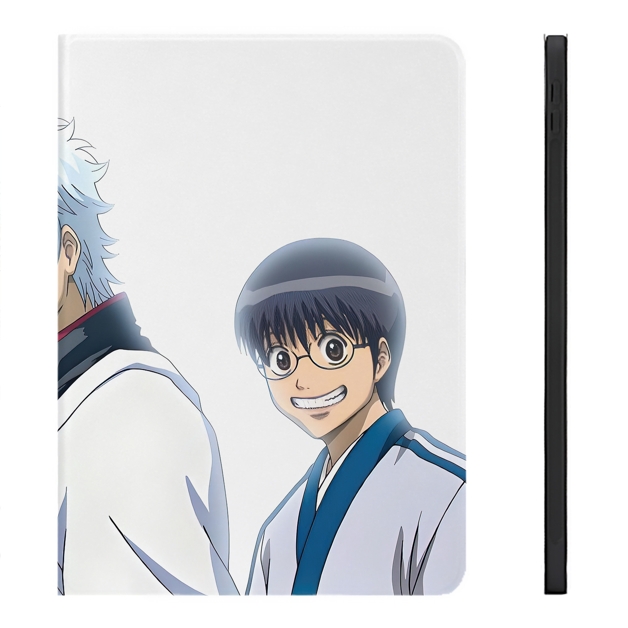 （画像用） ぎんたま 坂田銀時（さかたぎんとき） 神楽 志村新八（しむら しんぱち） GINTAMA Sakata Gintoki Kagura Shimura Shinpachi IPadケース ペンホルダー付き ブックスタイルデザイン